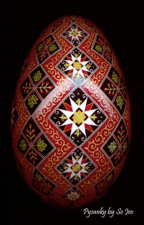 Stacking Diamonds Ukrainian Easter Egg Pysanky By So Jeo